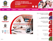 Tablet Screenshot of cuernavaca.gob.mx